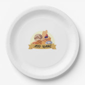 かわいいデザートパンベーキングベーカリー名前をカスタムする ペーパープレート (正面)