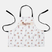 かわいいデザート甘いお菓子キッズパーソナライズされたズ エプロン (正面)