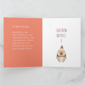 かわいいデジタルうさぎの感謝カード カード (内部)