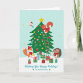 かわいいデッキと動物たちのお部屋 サンキューカード (正面)