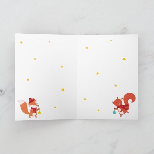 かわいいデッキと動物たちのお部屋 サンキューカード (内部)