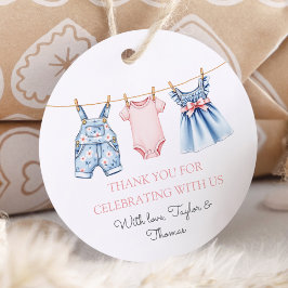 かわいいデニムブルージャンガールサンキューデュース フェイバータグ