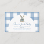 かわいいデニムベビーシャワーブックベビー エンクロージャーカード (正面)