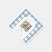 かわいいデニムベビーシャワー スタンダードカクテルナプキン (角)