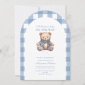 かわいいデニムベビーシャワー 招待状 (正面)