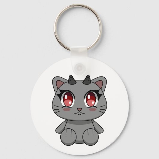 かわいいデビルキャット キーホルダー (正面)