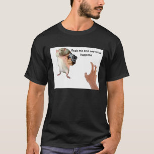 かわいいデブネズミがつかまれるMeme Tシャツ