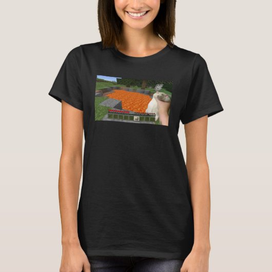 かわいいデブネズミがつかまれるMeme Tシャツ (正面)