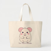 かわいいデブネズミ ラージトートバッグ (正面)