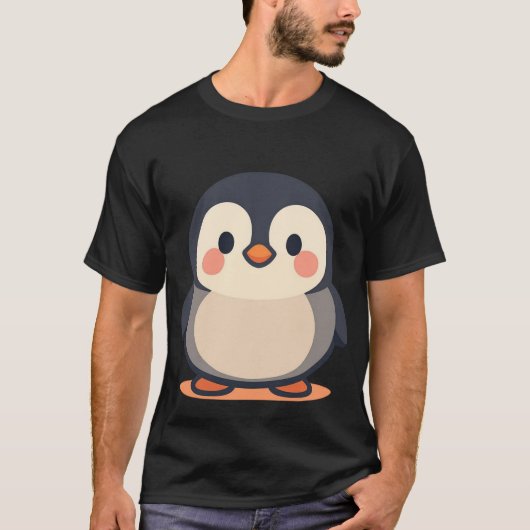 かわいいデブペンギン かわいい赤ちゃんペンギン Tシャツ (正面)