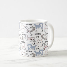 かわいいデブ猫とニャンハート コーヒーマグカップ