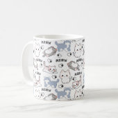 かわいいデブ猫とニャンハート コーヒーマグカップ (正面左)