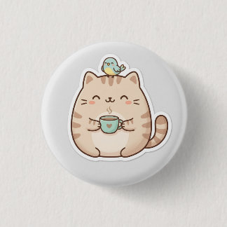 かわいいデブ猫コーヒー 缶バッジ