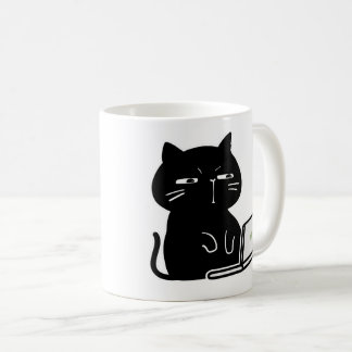 かわいいデブ黒猫 コーヒーマグ コーヒーマグカップ