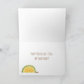 かわいいデュリアンムシーバレンタインデーグリーティングカード シーズンカード (内部)