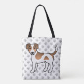 かわいいデンマークスウェーデン牧羊犬のキャラクター トートバッグ (裏面)