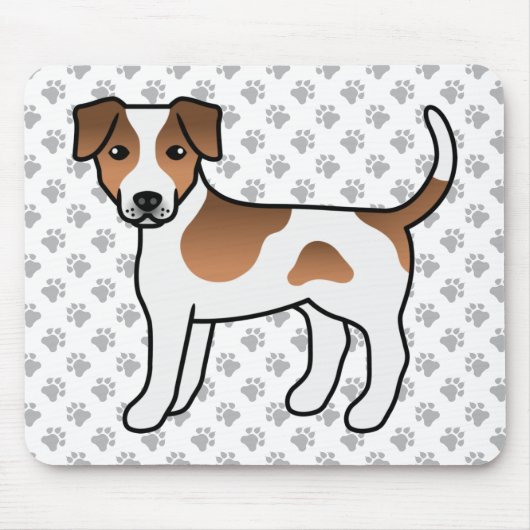 かわいいデンマークスウェーデン牧羊犬のキャラクター マウスパッド (正面)