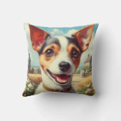 かわいいトイキツネテリア絵画ズ クッション (裏面)