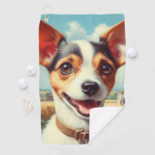 かわいいトイキツネテリア絵画ズ ゴルフタオル (インサイチュ)