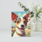 かわいいトイキツネテリア絵画ズ ポストカード (スタンド正面)