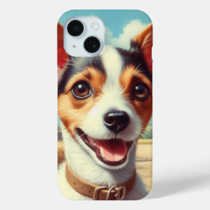 かわいいトイキツネテリア絵画ズ iPhone 15ケース