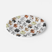 かわいいトイドッグの品種パターン ペーパープレート (アングル)