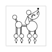 かわいいトイプードル漫画ウッドアートスタンプ ラバースタンプ (インプリント)