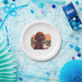 かわいいトイプードル ペーパープレート (パーティー)