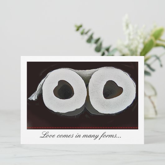 かわいいトイレットペーパーの結婚式の招待 招待状 (スタンド正面)