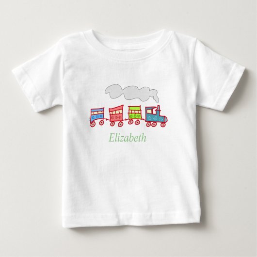 かわいいトイ列車 ベビーTシャツ (正面)