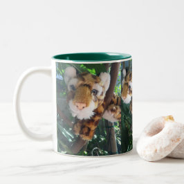 かわいいトイLEOPARD RESCUEクルーに名前を付ける ツートーンマグカップ