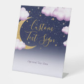 かわいいトゥインクルリトルスターピンクガールファースト誕生日 台座サイン (正面)