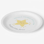 かわいいトゥインクルリトルスター子供部屋韻ベビーシャワー ペーパープレート (アングル)