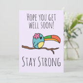 かわいいトゥーカンバイオレットカードがすぐによくなる カード (スタンド正面)