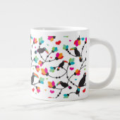 かわいいトゥーカン鳥の熱帯イラストレーション ジャンボコーヒーマグカップ (右)