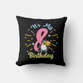 かわいいトゥーカン8誕生日8歳誕生女の子 クッション (正面)