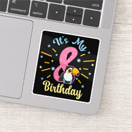 かわいいトゥーカン8誕生日8歳誕生女の子 シール