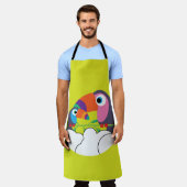 かわいいトゥーカン | Love Toucans | おもしろい Birds Mug Servi エプロン (着用した状態)