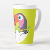 かわいいトゥーカン | Love Toucans | おもしろい Birds Mug Servi カフェラテマグ (右アングル)