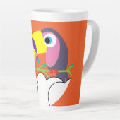 かわいいトゥーカン | Love Toucans | おもしろい Birds Mug Servi カフェラテマグ (右アングル)