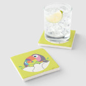 かわいいトゥーカン | Love Toucans | おもしろい Birds Mug Servi ストーンコースター (横)