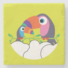 かわいいトゥーカン | Love Toucans | おもしろい Birds Mug Servi ストーンコースター