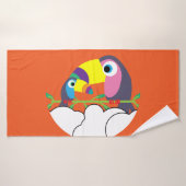 かわいいトゥーカン | Love Toucans | おもしろい Birds Mug Servi バスタオル (バスタオル)