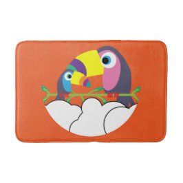かわいいトゥーカン | Love Toucans | おもしろい Birds Mug Servi バスマット