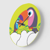 かわいいトゥーカン | Love Toucans |鳥おもしろいのマグカップ ラージ壁時計 (傾斜)