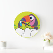 かわいいトゥーカン | Love Toucans |鳥おもしろいのマグカップ ラージ壁時計 (ホーム)