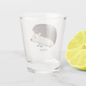 かわいいトカゲの漫画のイラストレーション ショットグラス (裏面)