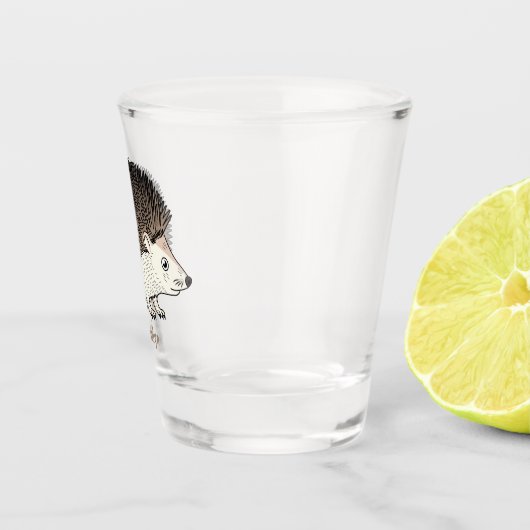 かわいいトカゲの漫画のイラストレーション ショットグラス (右)