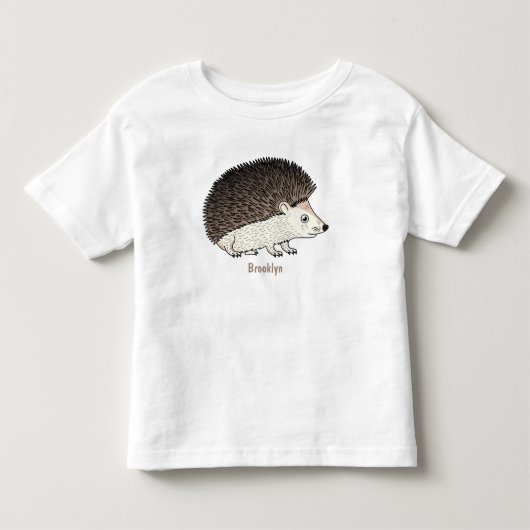 かわいいトカゲの漫画のイラストレーション トドラーTシャツ (正面)