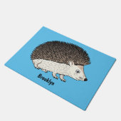 かわいいトカゲの漫画のイラストレーション ドアマット (アングル)